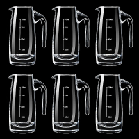 法耐(FANAI)玻璃洋酒红酒白酒分酒器套装家用饭店用100毫升分酒壶小号量酒器_100ml七字壶6只装