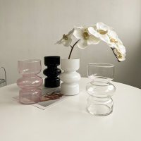 法耐(FANAI)玻璃花瓶高级感装饰小摆件客厅餐厅小众水培插花