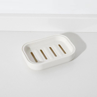 法耐(FANAI)沥水肥皂盒家用厕所创意带盖大号皂架塑料双层盒浴室多功能_双层沥水皂盒米白1个