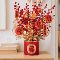 法耐(FANAI)新年过年客厅装饰品发财果福桶摆件蛇年桌面春节氛围气氛布置