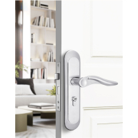 卧室门锁家用型免改孔房间古达木门室内门锁不锈钢门把手(b7c)