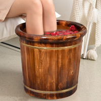 古达木碳化泡脚桶家用过小腿木质洗脚泡脚盆木浴足木盆洗脚木桶