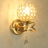 古达轻奢简欧创意水晶墙壁灯现代简约走廊过道玄关灯温馨床头卧室灯具