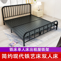 欧式铁艺床双人床简约现代1.5米公主铁床古达单人床出租屋铁架儿童1.8