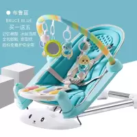 婴儿玩具婴儿健身架器脚踏钢琴0-3-6月1岁新生儿宝宝音乐玩具 布鲁蓝[呵护款]