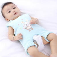 宝宝肚兜兜婴儿背心式连腿护肚围静蝉幽格儿童小孩加厚睡觉春秋冬季