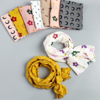 儿童围巾智扣春秋薄款男女宝宝防风保暖棉围脖婴儿丝巾纱巾幼儿小脖套