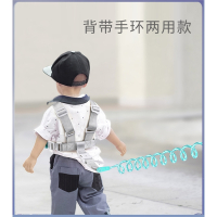 儿童防走失带智扣牵引绳宝宝母子两用防丢失背带背包防丢走丢溜娃_背带两用款-钥匙锁-樱花粉-2.5米