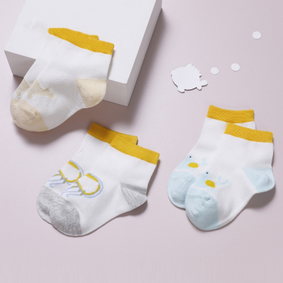 儿童袜子礼物春秋婴儿袜子智扣宝宝地板袜新生薄款防蚊袜