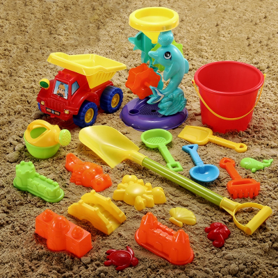 儿童网红沙滩玩具套装挖土智扣沙子沙漏决明子宝宝戏水洗澡工具