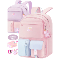 新款书包小学生智扣女童一三六年级公主女孩轻便儿童护脊减负双肩包