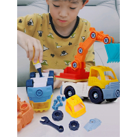 儿童玩具小男孩智扣拧螺丝1-3岁2宝宝组拼装益智力动脑拆装挖机工程车