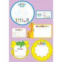 试听课姓名贴智扣美术作品标签贴体验课名字贴培训班贴纸不干胶定制