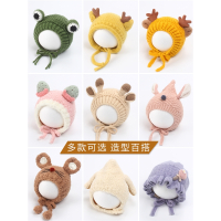 宝宝帽子秋冬护耳帽男童女儿童针织毛线帽婴儿冬季保暖套头帽可爱