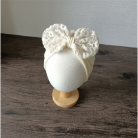 2层新生婴儿印度帽子春秋冬款智扣蕾丝蝴蝶结护囟门无骨宝宝胎帽男女