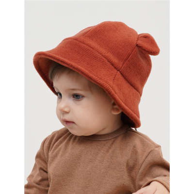 婴儿帽子秋冬保暖宝宝红色智扣拜年渔夫帽婴幼儿童超萌过年大檐帽