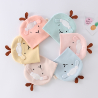 婴儿薄帽0-3月秋冬新生儿智扣棉双层胎帽初生宝宝护卤门舒绒休闲帽