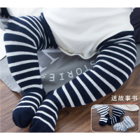 新生婴儿长筒袜春秋冬宝宝袜子智扣棉过膝护腿0-3-6-12个月1岁松口