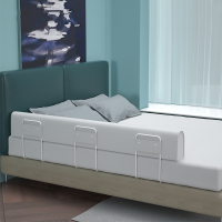 床围栏宝宝防摔防护栏智扣婴儿床边床围儿童通用软包床尾防掉_北欧灰1.8米随意弯曲造型百变适用所有床型_1