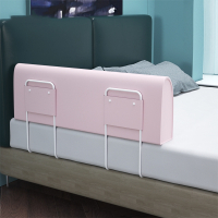 床围栏婴儿防摔智扣儿童床上防护栏宝宝床边用床挡单边防掉床_马卡粉1.0米随意弯曲造型百变新增加高大款_1