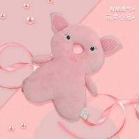 宝宝防摔头部保护垫智扣夏季透气婴儿防摔护头枕儿童学步帽_粉小猪