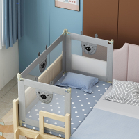 床围栏定制婴儿bb宝宝床拼接加宽防摔床护栏智扣单边防掉床围挡板护栏_常规款-2米浅灰星星_单面价