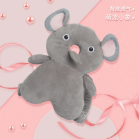 宝宝防摔头部保护垫智扣夏季透气婴儿防摔护头枕儿童学步帽_灰小象