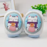 宝宝护膝防摔学步学爬婴儿爬行护腿套智扣夏小孩神器夏季薄款儿童护肘_猫咪小姐_M码护膝腿围24-30cm2-5岁