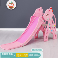 多功能折叠收纳小型滑滑梯儿童智扣室内上下滑梯宝宝滑滑梯家用玩具_升级特惠版粉色