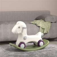 木马儿童摇马溜溜车二合一智扣宝宝防摔婴儿周岁礼物摇摇车摇摇马玩具_摇马迷森绿