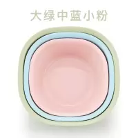 婴儿洗脸盆3个装新生儿用品智扣洗屁屁股塑料PP盆儿童家用宝宝小盆子_大绿中蓝小粉3件套