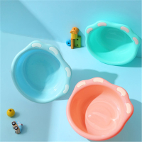 洗脸盆初生新生婴儿幼儿小宝宝智扣女童儿童女孩屁屁盆pp塑料加厚_三件装小象绿粉橙色浅蓝色