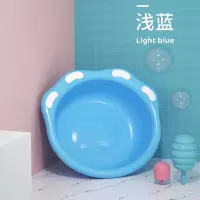 洗脸盆初生新生婴儿幼儿小宝宝智扣女童儿童女孩屁屁盆pp塑料加厚_天蓝色
