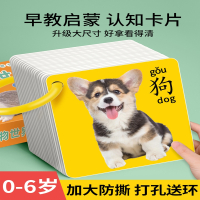 静蝉幽格动物卡片早教认知启蒙书儿童识字宝宝看图识物图幼儿数字益智玩具