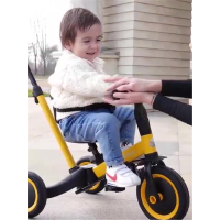 智扣儿童三轮脚踏车宝宝滑行平衡车手推学步小孩溜溜自行车