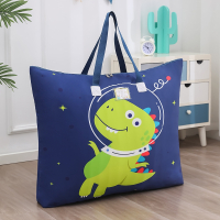 智扣幼儿园被子收纳袋子装衣服的衣物整理袋学生儿童被褥手提棉被袋_太空游龙_超大:上80下73×高68cm幼儿园冬季