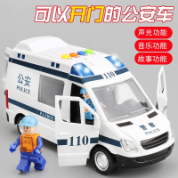 静蝉幽格儿童大号110警察车油罐车音乐仿真男孩玩具惯性回力消防汽车模型