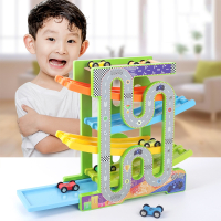 静蝉幽格儿童玩具车男孩3岁滑翔轨道小汽车回力惯性2宝宝4多功能6玩具