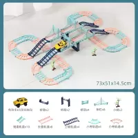 智扣儿童小火车玩具轨道车多层电动高铁汽车闯关大冒险过山车男孩益智_升级小巧版电动轨道车_电池运费险