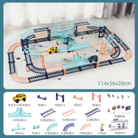 智扣儿童小火车玩具轨道车多层电动高铁汽车闯关大冒险过山车男孩益智_升级豪华版电动轨道车_电池运费险