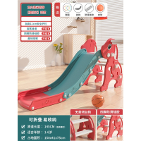 儿童滑滑梯室内家用小型宝宝滑梯折叠多功能小孩玩具家庭游乐场_加大款米奇狗樱桃红球框可备注颜色