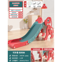 儿童滑滑梯室内家用小型宝宝滑梯折叠多功能小孩玩具家庭游乐场_加大款米奇狗樱桃红-封闭踏板可备注颜色
