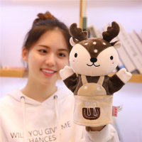 智扣婴儿动物玩具宝宝安抚玩偶小象手偶睡觉哄睡手指手套哄娃睡眠_梅花鹿