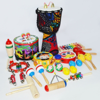 静蝉幽格打击乐器幼儿园早教启蒙音乐小教具玩具非洲鼓套装课堂