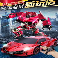 静蝉幽格手势感应变形遥控汽车充电四驱赛车金刚机器人儿童男孩超大玩具车