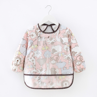 静蝉幽格宝宝婴儿吃饭罩衣围兜衣护衣长袖春秋小孩儿童围裙反穿衣