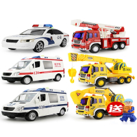 静蝉幽格大号警车120救护车消防车洒水车惯性工程车儿童玩具男孩汽车模型1