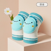 智扣婴儿护膝宝宝爬行夏季薄款护具学步小孩儿童膝盖护垫护套_小恐龙一双装_均码适合0-4岁