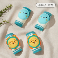 智扣婴儿护膝宝宝爬行夏季薄款护具学步小孩儿童膝盖护垫护套_「小狮子恐龙」两双更优惠_均码适合0-4岁