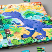 静蝉幽格拼图3到6岁益智儿童恐龙磁力女男孩霸王龙幼儿平宝宝磁性早教玩具